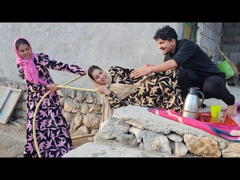 Narges' deadly rage! Hose around Hajar's neck 😱💢"