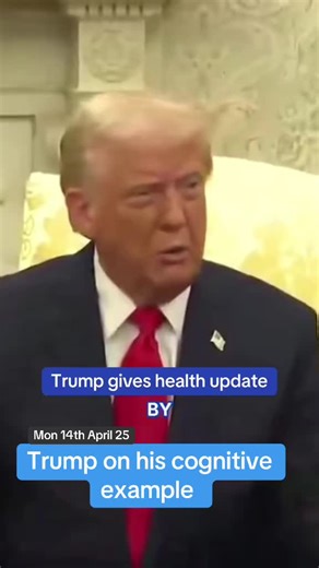 Trump on his cognitive example #trump #politics #uspolitics