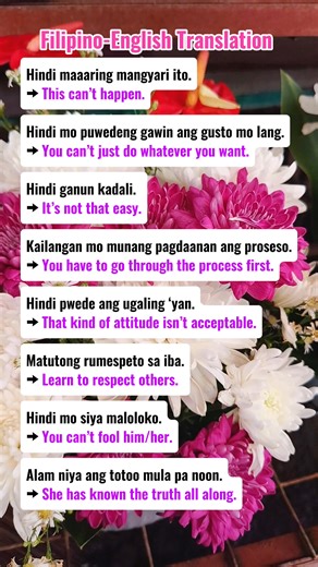 9.7K views · 154 reactions | Useful Filipino-English Translation #tagalogphrases #translation #filipinoEnglish | Janes Lessons | Facebook