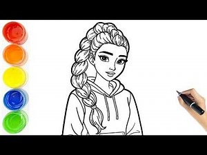 How to Draw Rumi || Rumi Drawing and Coloring, Step By Step