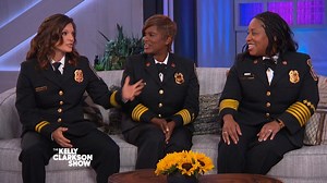 "We're the only fire department in the WORLD that's run by three women." 🙌 These ladies are 🔥! | The Kelly Clarkson Show