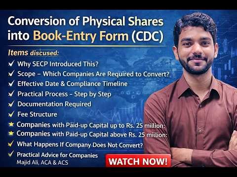 SECP S.R.O 328(I)/2026 Conversion of Physical Shares into Book-Entry Form (CDC)