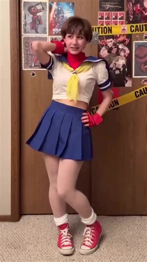 Sakura Cosplay by @mimidoescosplay#fightiggamecommuni#fightinggame#streetfighteralpha#capcom