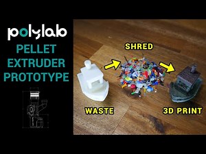 3D printing shredded failed prints with a prototype pellet extruder