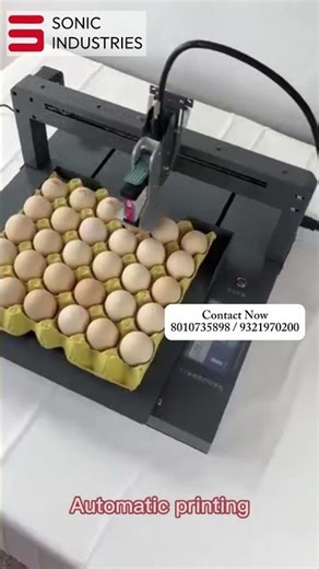Egg Printing Machine Demo | Sonic Industries Egg Printer | Printing on Eggs