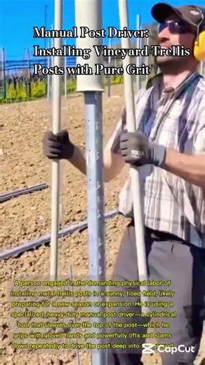 Manual Post Driver: Installing Vineyard Trellis Posts with Pure Grit
