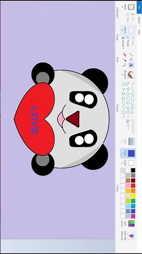 funy panda #viral #drawing #mspaint #viralvideo #viralshort