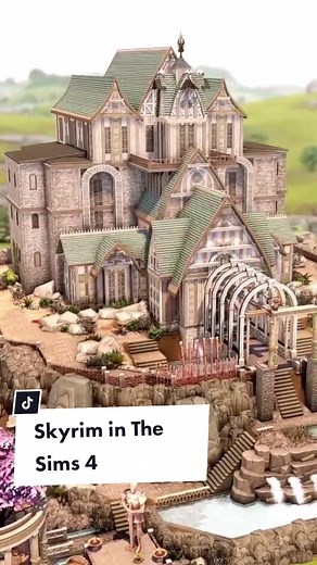 Dragonsreach from Skyrim in The Sims 4 Build