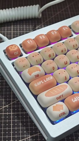 Akko PBT Keycaps Set, Bun Wonderland MOG Profile 138-Key Keycaps for Mechanical Keyboards