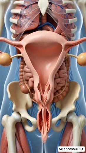 Menstrual Cycle in 3D & Reproductive System #anatomy #shorts #animation