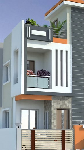 Modern Home Elevation Designer Nagpur on Instagram: "Colour combination house front 3d elevation design"