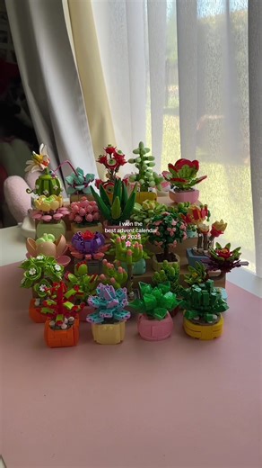 2 years in a row 🙂‍↕️🌸🪴 thank you to everyone who joined me everyday on this lego succulent journey! 🫶🏻🤍 can’t wait to see what we find next year! link is in my bio! #legoflowers #lego #buildingblocks #amazon #adventcalendar