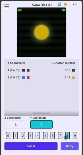Euclidle tutorial play (hint type: Relative)