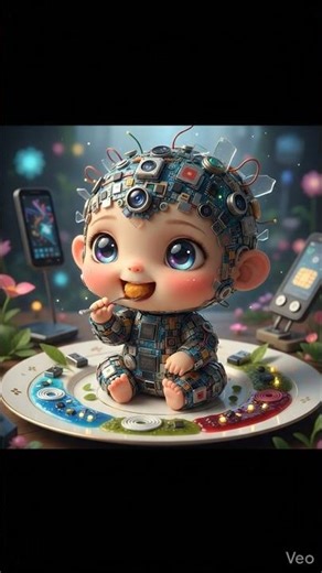 Cutest AI Robot Baby 🤖👶 | Viral Baby Short Video | Cute AI Reels