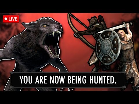 🔴 SKYRIM BUT I AM BEING HUNTED BY WEREWOLF HUNTERS w/ @DunderHeads 🔴