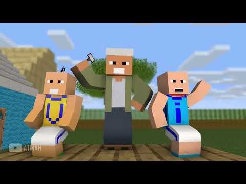 TIRU AKSI UPIN & IPIN GEROBOK REZEKI (MINECRAFT)