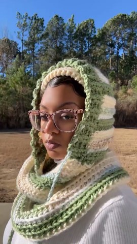 PATTERN - Hooded Infinity Scarf Crochet Pattern | Advanced Beginner Easy | Hooded Scarf Pattern | Infinity Hood PDF - Etsy