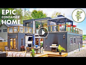 Mind-Blowing Shipping Container Home with MASSIVE Rooftop Deck - Full Tour #Video