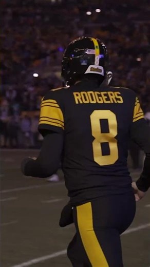 This shot of Aaron Rodgers coming out of the tunnel in Color Rush 😤 #steelers #football #nfl
