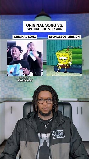 Original Song Vs. Spongebob version: Bazooka "Miami XO" #shorts #music #meme