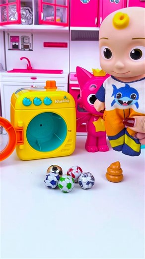 ASMR Toy Unboxing Cocomelon & Pinkfong Washing Machine Set Toy | Satisfying Toy Play with Bumba ASMR