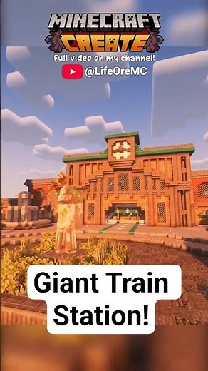 I Built a GIANT TRAIN STATION in Minecraft Create! #shorts #minecraft #createmod #minecraftbuilding