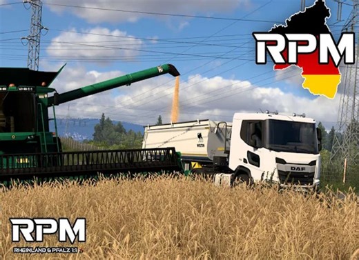 欧卡2mod：1.50 RPM - 莱茵兰和普法尔茨 1:1 地图 - 跑车最佳 ETS2 MODS v1.50