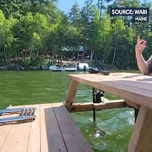 PICNIC ON THE WATER -- literally. A man in Maine is making motorized floating picnic tables, or picnic table boats, complete with umbrella! Would you get one? (Boats by Lon Cameron) | WLKY News