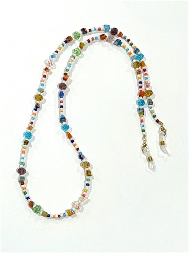 Colorful Beaded Eyeglass Chain - Etsy
