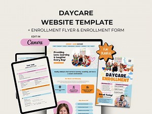 Childcare Canva One Page Website Template. Playful Daycare Website Template. Canva Website for Childcare, Early Learning Center, Preschool - Etsy