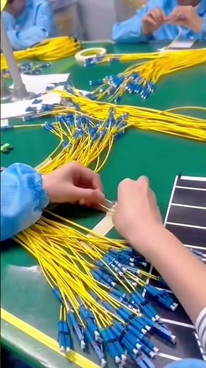 Fiber Optic Cable Assembly Process in a Manufacturing Plant