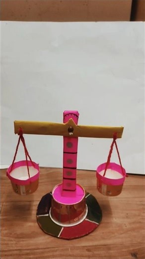 paper craft/ Beam balance DIY/ best out of waste