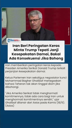 Kesepakatan Damai Resmi Ditandatangani, Iran Beri Peringatan Keras ke Trump jika Tak Tepati Janji