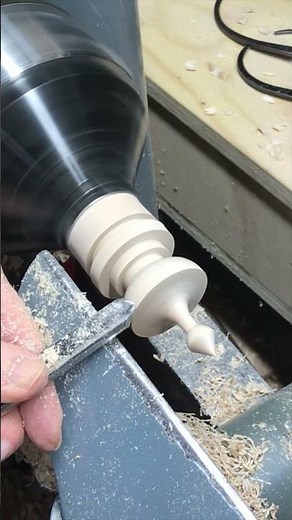 Vienna finial short #woodturning