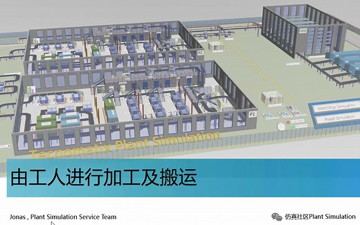 【Plant Simulation基础】05.4_由工人进行加工及搬运