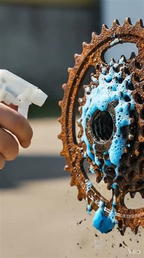 Extreme Rust Removal Bicycle Sprocket | Satisfying Metal Cleaning 4K#rustremoval #4kmacro #rust