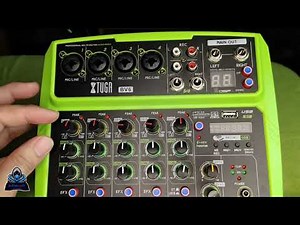 XTUGA BV6 6Channels Professional Mixer Audio Built-in Sound Card DJ Mixer