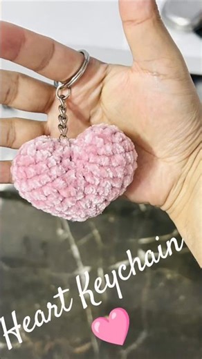 Heart Keychain Crochet 🩷❤️ #shortvideo #shorts #diy #amigurumi #viral #trending #funny #youtube