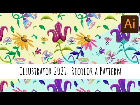 Illustrator 2021 - Recolor a Pattern - Use the new Recolor Artwork Tool
