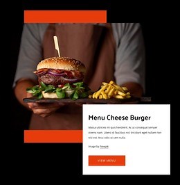 Cheese burger - Template by Nicepage