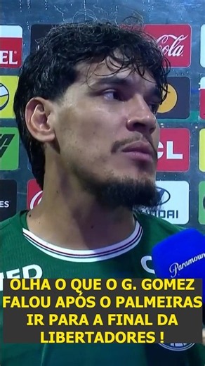 OLHA O QUE O GUSTAVO GOMEZ FALOU APÓS O PALMEIRAS IR A FINAL DA LIBERTADORES VENCENDO O FLUMINENSE !