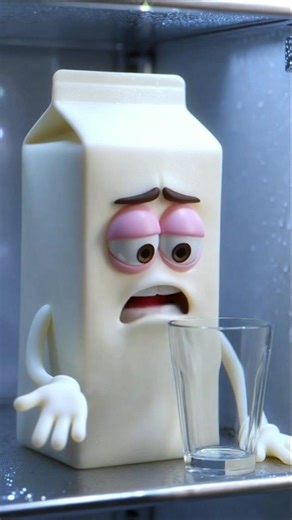 Trapped in Ice: A Fridge’s Cold Nightmare and the Milk’s Final Wish #shorts