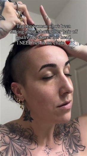 Headshave in bathroom