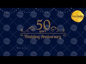 50th Wedding Anniversary Invitation Video | 50 Years Animated Invite | Golden Jubilee Celebration
