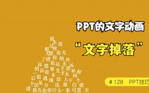 利用PPT动画也能做出如此的文字效果，超乎你的想象。