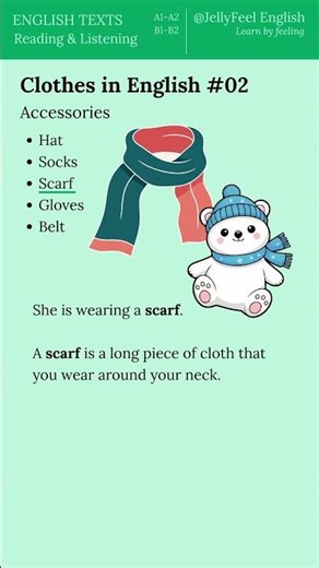 5 Clothing Accessories in English (A1–A2)