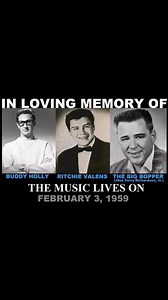 67 years ago today on February 3rd 1959, A fatal plane crash killed three rock n roll stars, Buddy Holly, Ritchie Valens, The Big Bopper, and the pilot Roger Peterson, the music and the legacy lives on, and will never be forgotten. R.I.P. | It's all about Buddy