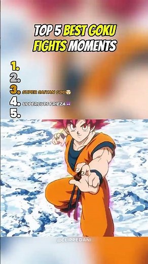Top 5 Best GOKU Fights Moments😤| Dragon Ball