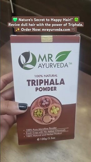 Triphala Powder for Hair Growth✨ | Natural Remedy for Long, Strong & Shiny Hair 💚 #diyhairmask