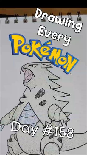 Draw Every Pokemon: Tyranitar #Tyranitar #Pokemon
